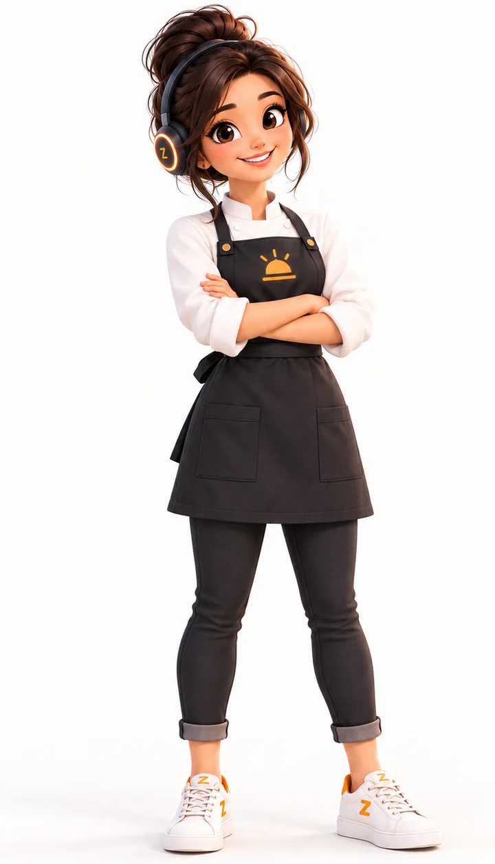 Zuzu standing confidently