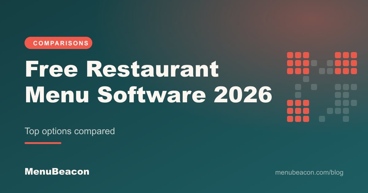 Cover image: Free Restaurant Menu Software 2026, top options compared