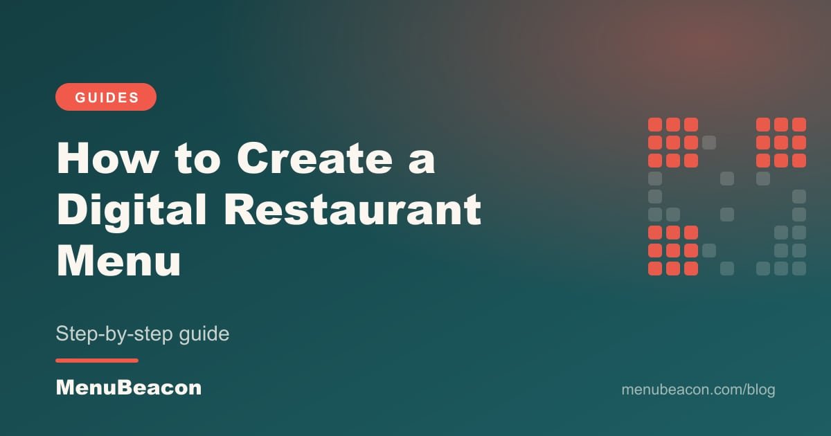 Cover image: How to Create a Digital Restaurant Menu, a step-by-step guide