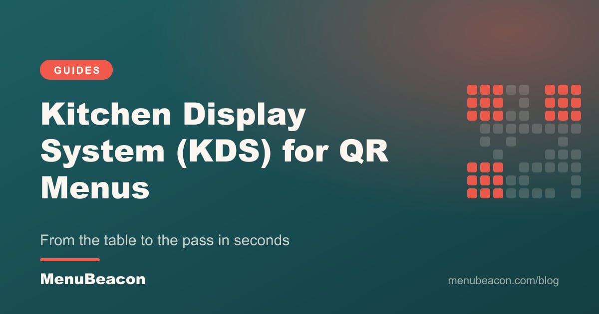 Cover image: Kitchen Display System (KDS) for QR menus